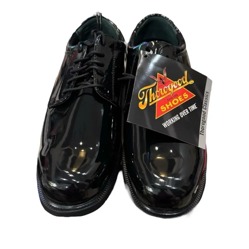 New Thorogood Men's Poromeric Academy Oxford Black Dress Shoes 14 14XW
